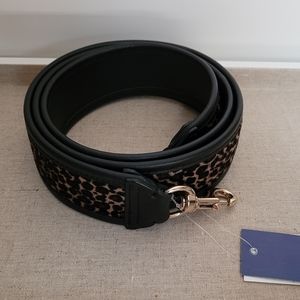 Rebecca Minkoff leopard print guitar purse strap